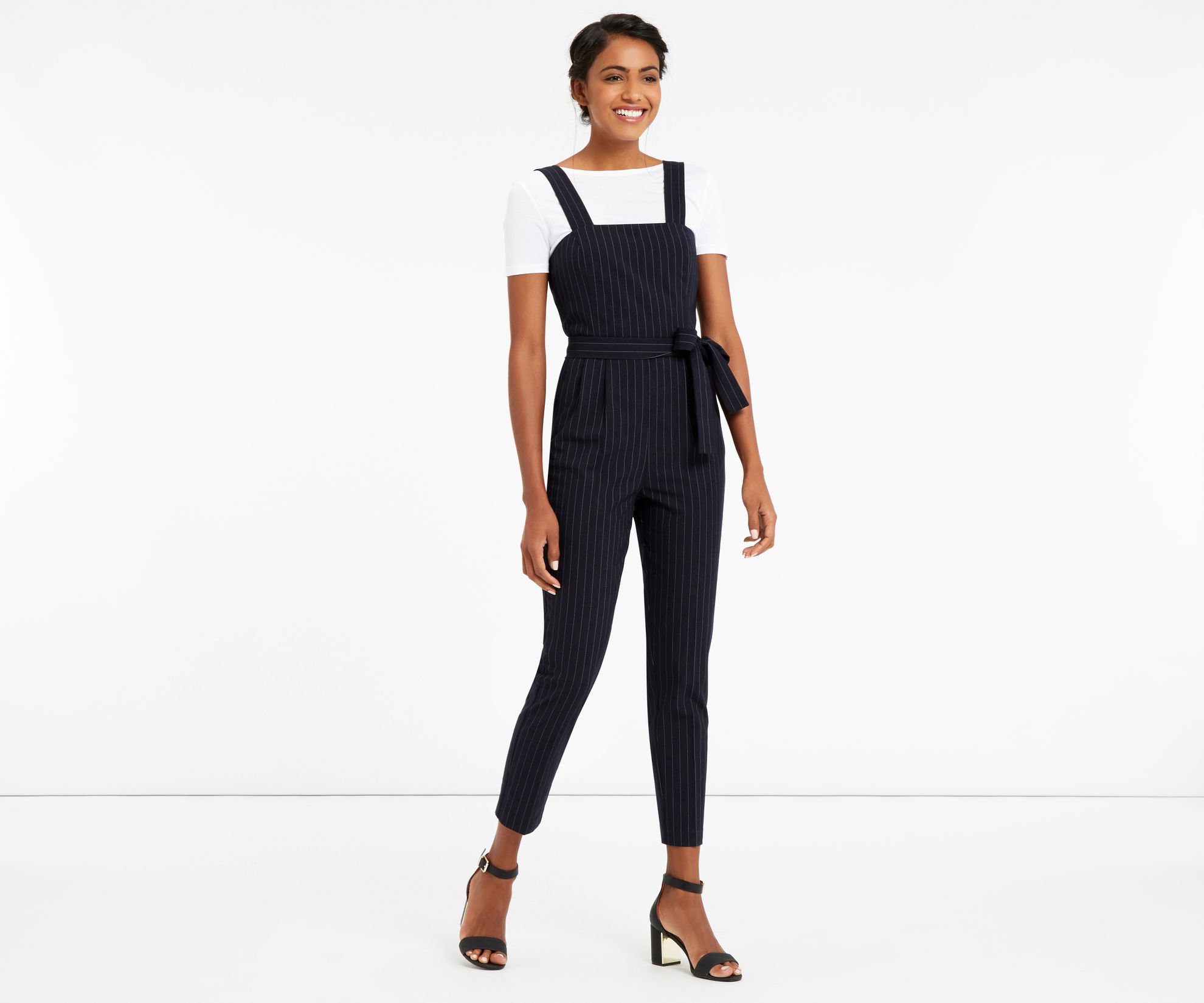 PINSTRIPE JUMPSUIT